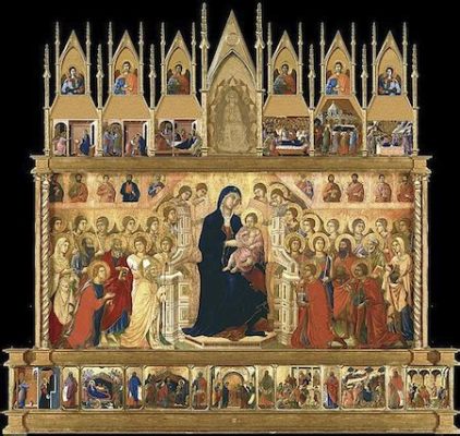 The Maestà Altarpiece:  Golden Majesty Meets Enigmatic Expressions!